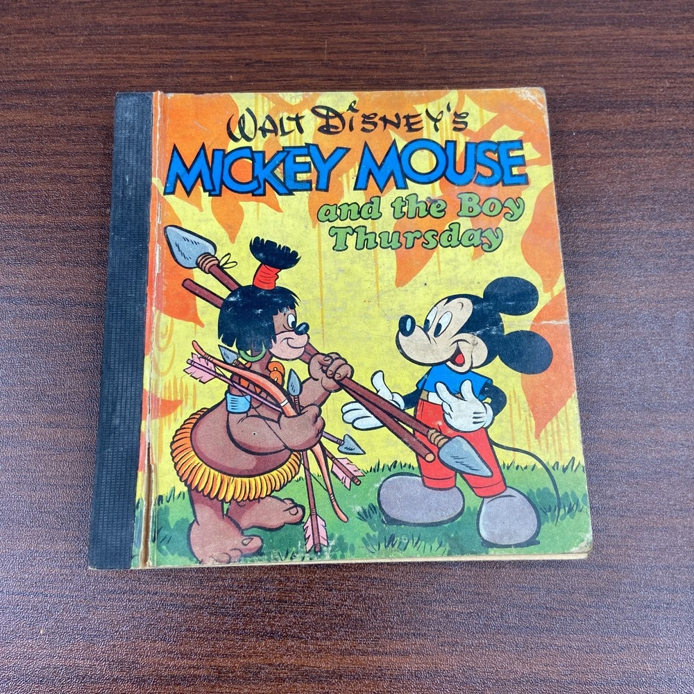 Vintage Walt Disney Mickey Mouse & the Boy Thursday Whitman 1948 Hardcover